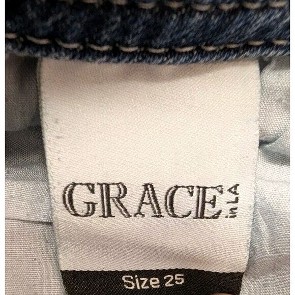 Grace in LA Western Bootcut Jeans Women 25 Embroidered Studded Cowgirl Denim - Picture 4 of 16